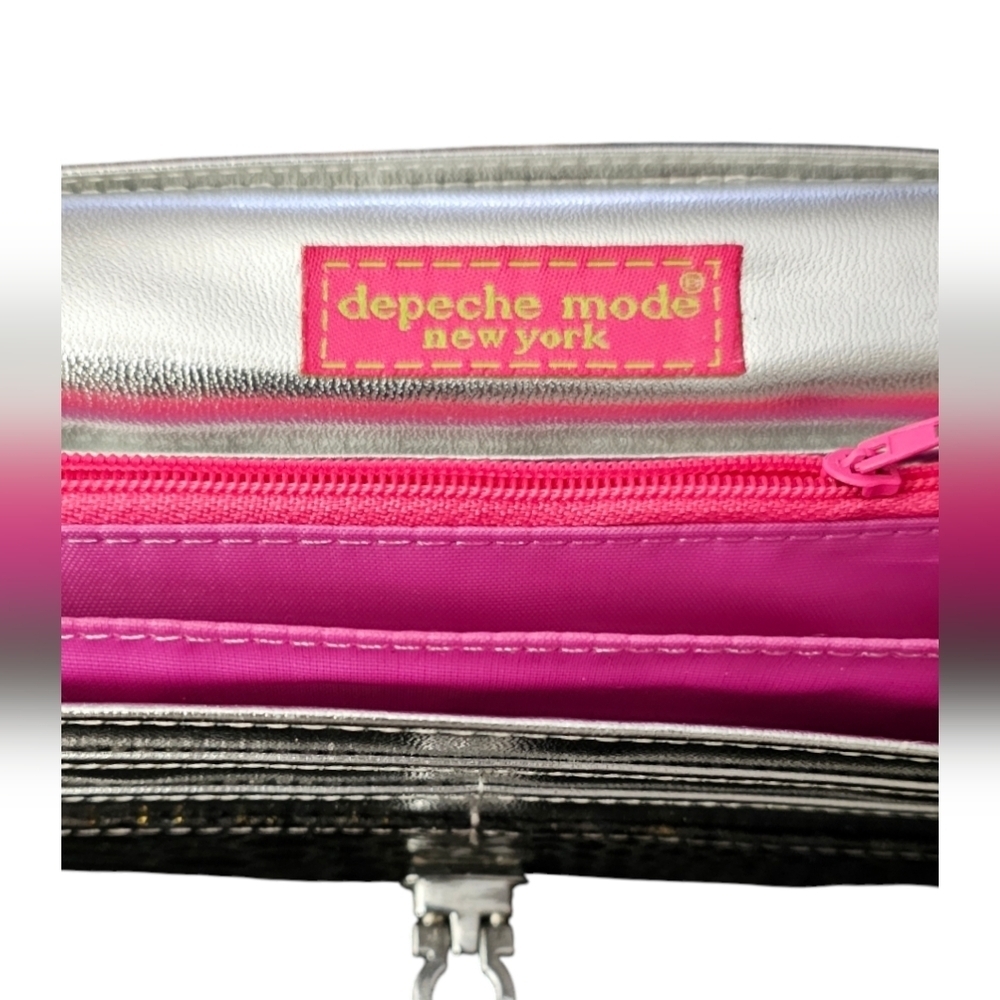 Depeche Mode New York - Black Studded Slim Wallet Clutch Crocodile Patte… - Picture 5 of 9